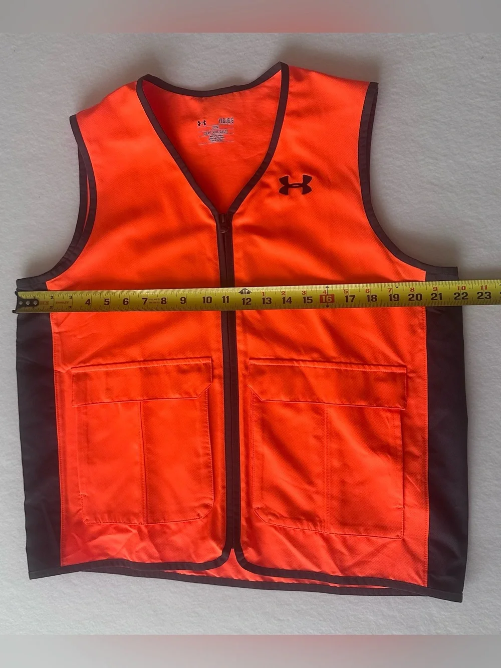 Under Armour Youth Large Blaze Orange Safety Hunting Vest YLG EUC